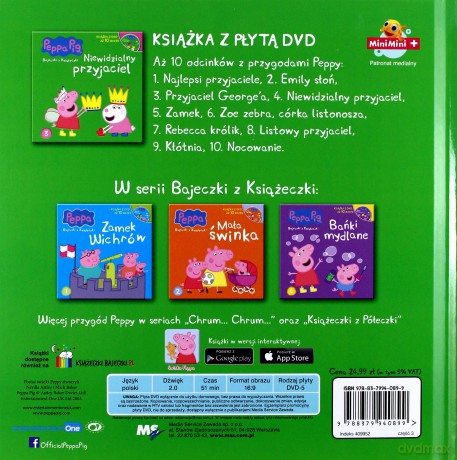Niewidzialny przyjaciel. Świnka Peppa. Bajeczki z książeczki (Tom 3) (twarda) [KSIĄŻKA]+[DVD]