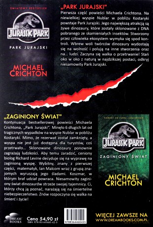 Pakiet Jurassic Park - Michael Crichton [KSIĄŻKA]