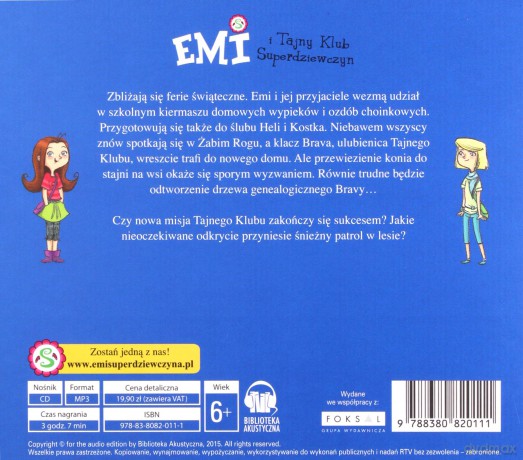 Śnieżny patrol. Emi i tajny klub superdziewczyn (Tom 6) - Agnieszka Mielech [AUDIOBOOK] [CD-MP3]