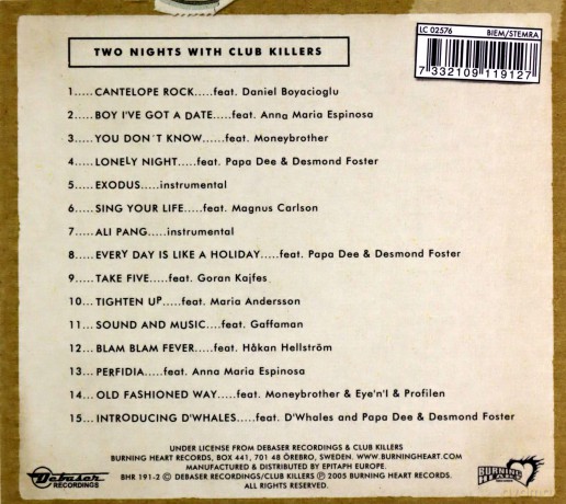 Club Killers: Two Nights With Club Killers [CD]