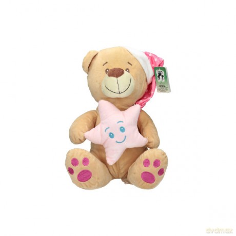 AXIOM Miś Tymon z gwiazdką 28 cm, czerwony