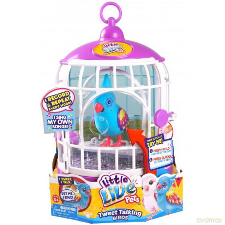 LITTLE LIVE PETS Ptaszki klatka S3 niebieska