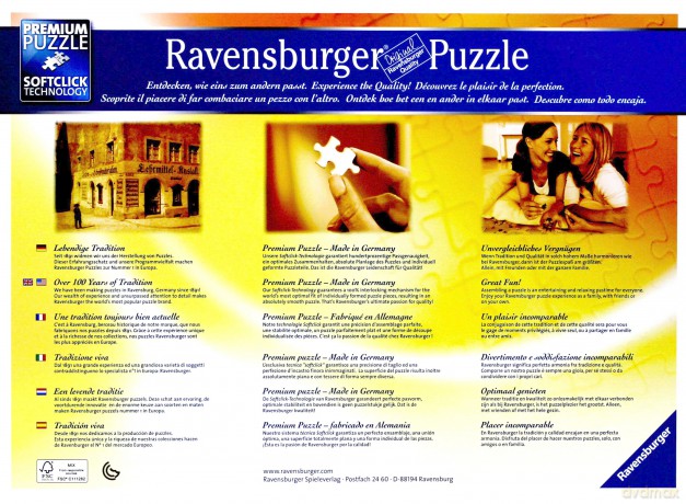 RAVENSBURGER 1000 el. Domek w piwoniach [PUZZLE]