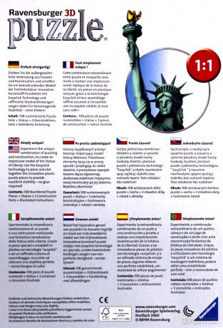 RAVENSBURGER 108 el. 3D Statua Wolności [PUZZLE]