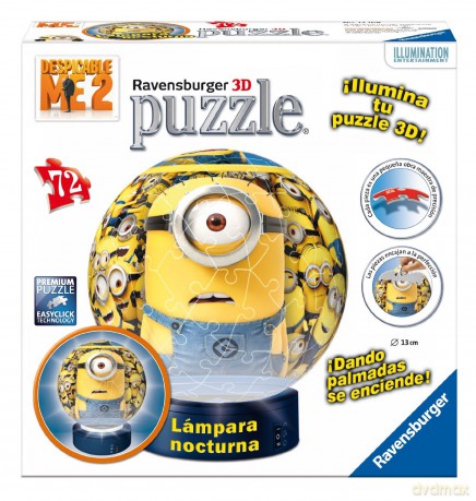 RAVENSBURGER 72 el. Kuliste Minionki lampka [PUZZLE]