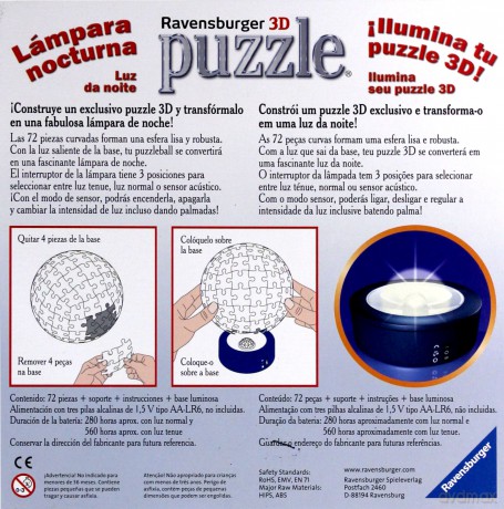 RAVENSBURGER 72 el. Kuliste Minionki lampka [PUZZLE]