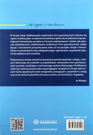 Ćwiczenia dla osób z afazją. Formy gramatyczne cz. 1-2 komplet - Justyna Żulewska, Małgorzata Nowis-Zalewska [KSIĄŻKA]