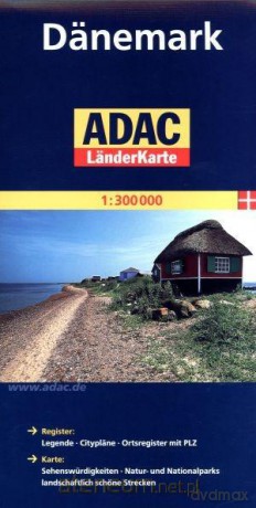 LanderKarte ADAC. Danemark 1:300 000