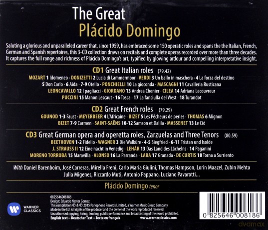 Placido Domingo: The Great Placido Domingo [3CD]
