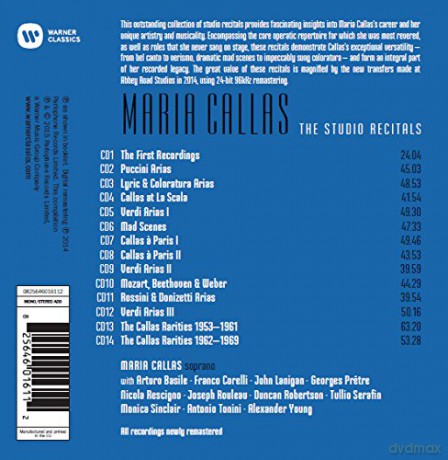 Maria Callas: The Studio Recitals (Remastered Edition) [14CD]