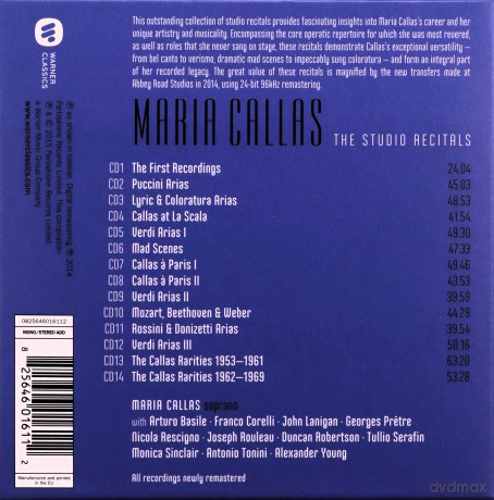 Maria Callas: The Studio Recitals (Remastered Edition) [14CD]