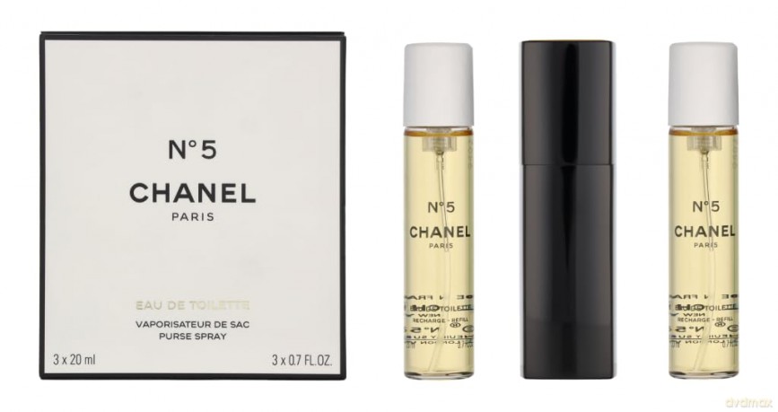 Chanel No. 5 Woda toaletowa dla kobiety 60 ml (1x20 ml refillable + 2x20 ml refill)
