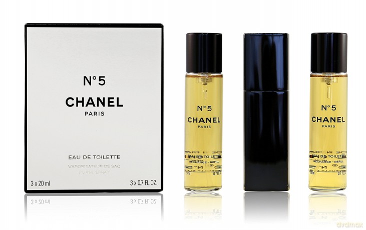 Chanel No. 5 Woda toaletowa dla kobiety 60 ml (1x20 ml refillable + 2x20 ml refill)