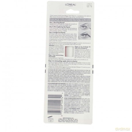 Loreal DOUBLE EXTENSION Beauty Tubes Black Mascara 2x7 ml