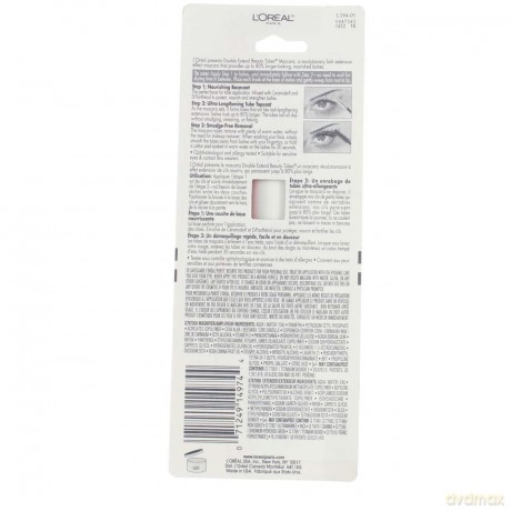 Loreal DOUBLE EXTENSION Beauty Tubes Black Mascara 2x7 ml
