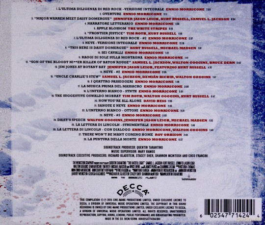 The Hateful Eight soundtrack (Nienawistna Ósemka) (Ennio Morricone) (PL) [CD]