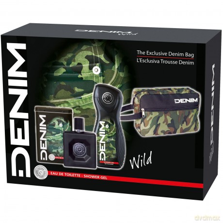 Denim Wild Woda toaletowa dla kobiety 100 ml + żel pod prysznic 250 ml + torba kosmetyczna