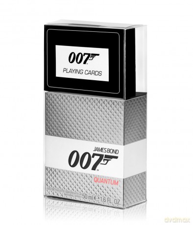 James Bond 007 Quantum Woda toaletowa dla mężczyzny 50 ml   karty do gry