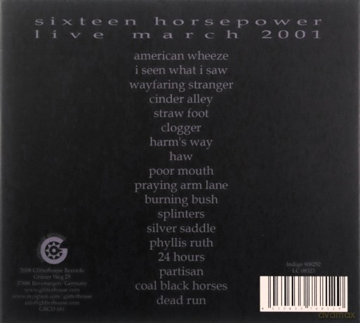 16 Horsepower: Live March 2001 [CD]