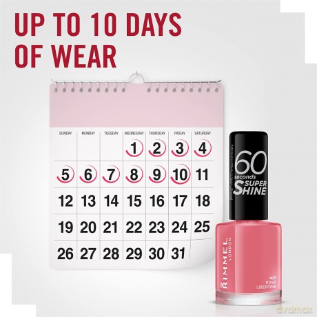 Rimmel Lakier do paznokci 60 Seconds Super Shine 8 ml 405 Rose Libertine