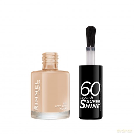 Rimmel Lakier do paznokci 60 Seconds Super Shine 8 ml 513 Let´s Get Nude