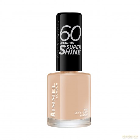 Rimmel Lakier do paznokci 60 Seconds Super Shine 8 ml 513 Let´s Get Nude