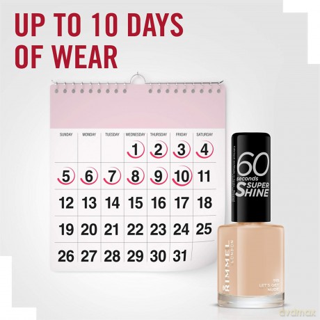 Rimmel Lakier do paznokci 60 Seconds Super Shine 8 ml 513 Let´s Get Nude