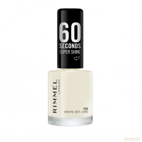 Rimmel Lakier do paznokci 60 Seconds Super Shine 8 ml 703 White Hot Love