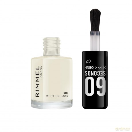 Rimmel Lakier do paznokci 60 Seconds Super Shine 8 ml 703 White Hot Love