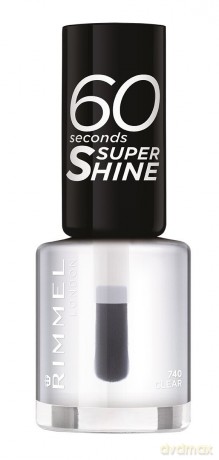 Rimmel Lakier do paznokci 60 Seconds Super Shine 8 ml 740 Clear bezbarwny