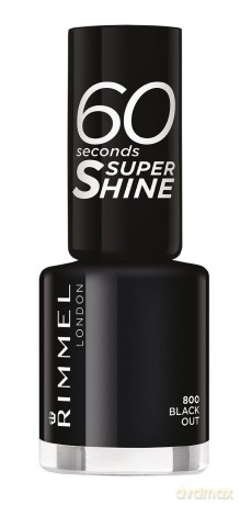 Rimmel Lakier do paznokci 60 Seconds Super Shine 8 ml 800 Black Out