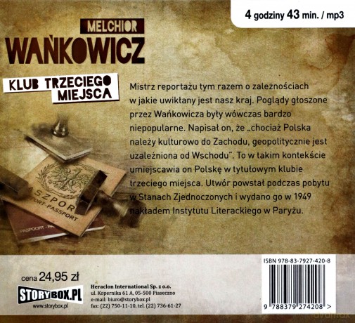 Klub Trzeciego Miejsca - Melchior Wańkowicz [AUDIOBOOK]