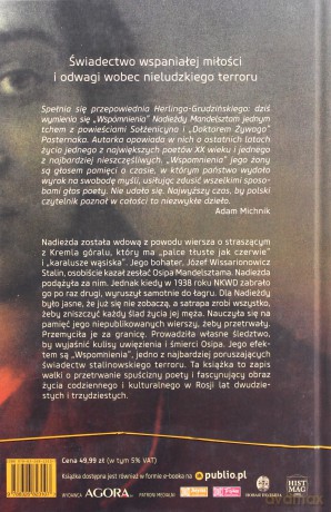 Wspomnienia - Nadieżda Mandelsztam (twarda) [KSIĄŻKA]
