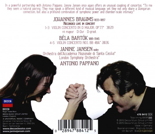 Janine Jansen: Brahms Bartok [CD]