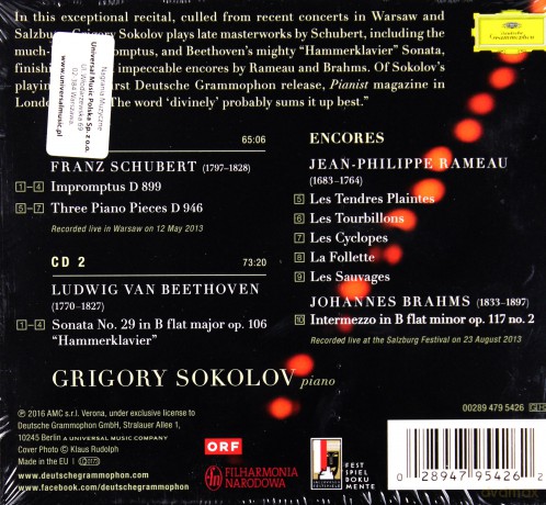 Grigory Sokolov: Schubert Beethoven [2CD]
