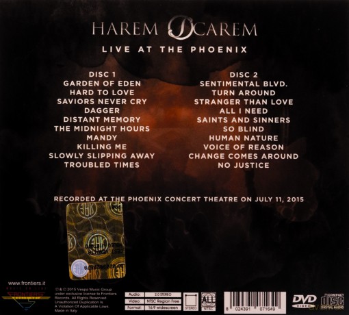 Harem Scarem: Live At The Phoenix (digipack) [2CD]+[DVD]