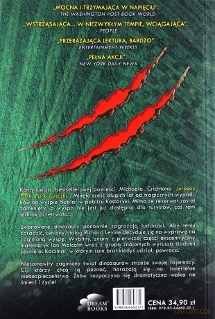 Jurassic Park Zaginiony świat - Michael Crichton [KSIĄŻKA]