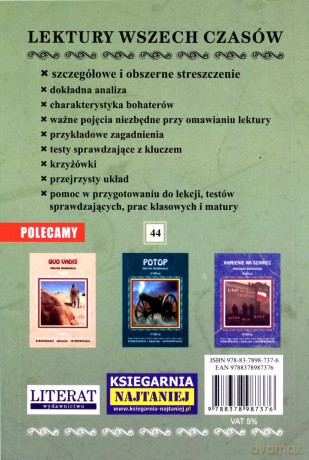 Krzyżacy. Streszczenie, analiza, interpretacja [KSIĄŻKA]