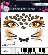 Leopard. Naklejka do zdobienia twarzy