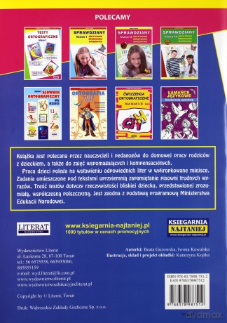 Testy ortograficzne klasa 2 - Beata Guzowska, Iwona Kowalska [KSIĄŻKA]