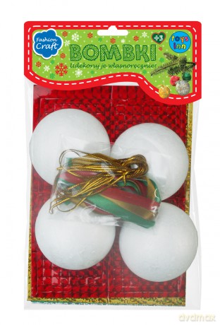 Zestaw kreatywny bombki do dekorowania 4 szt
