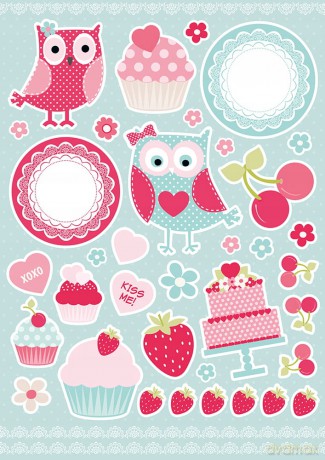 Blok kreatywny A4 z naklejkami Pastel