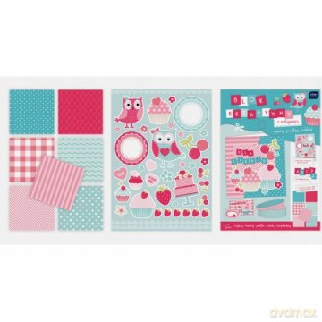 Blok kreatywny A4 z naklejkami Pastel