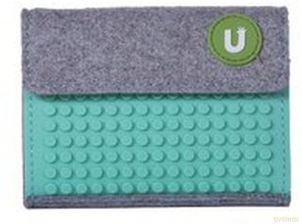Pixelbags Portfelik szaro - turkusowy