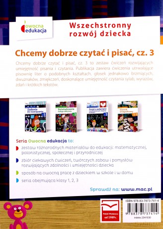 Owocna Edukacja. Chcemy dobrze czytać i pisać cz. 3 [KSIĄŻKA]