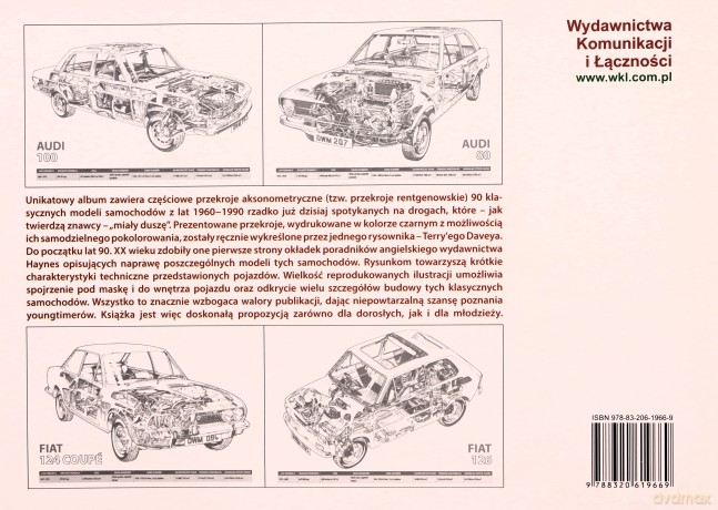 Przekroje klasycznych samochodów. Modele 1960-1990 [KSIĄŻKA]