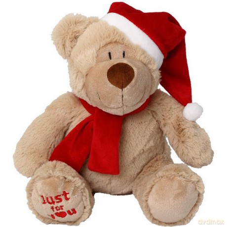 BEPPE Miś Alan 25cm beż w czapce i szaliku