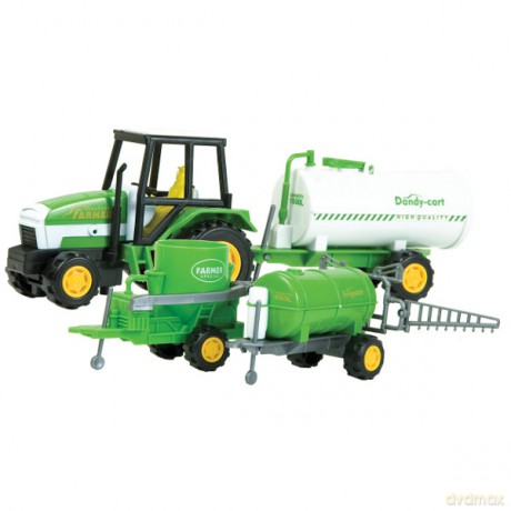 DROMADER Zestaw Farma Traktor z maszyną