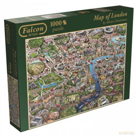 JUMBO 1000 el. Falcon Mapa Londynu [PUZZLE]
