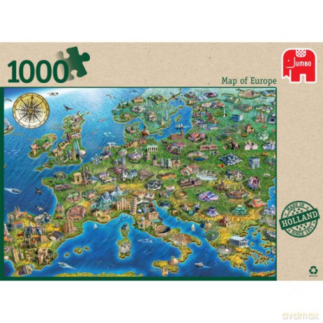 JUMBO 1000 el. Mapa Europy [PUZZLE]